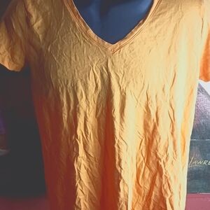 Orange V-Neck T-Shirt